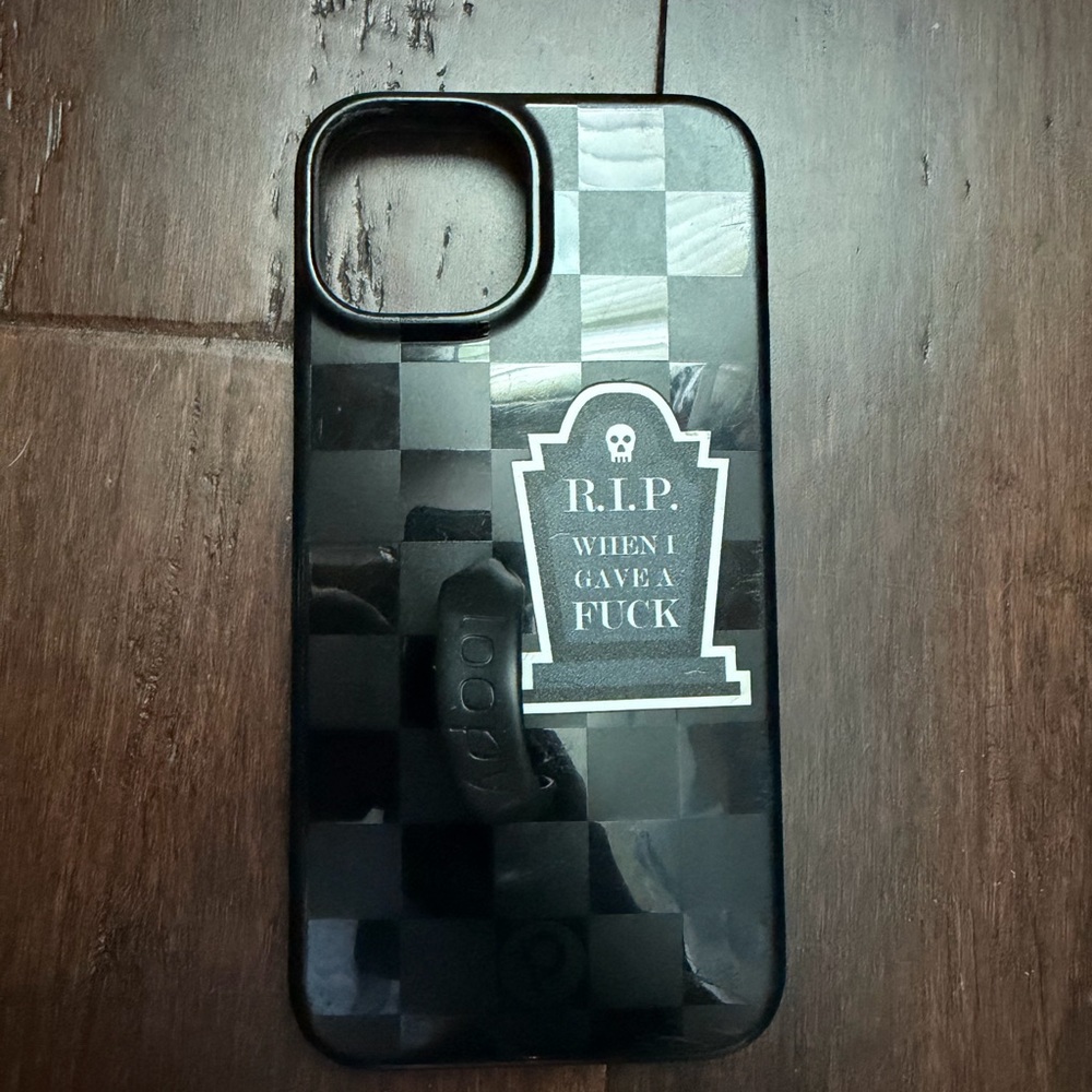 Black Checkered loopy Phone Case